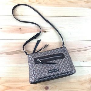Dana Buchman trellis bronze metallic crossbody bag
